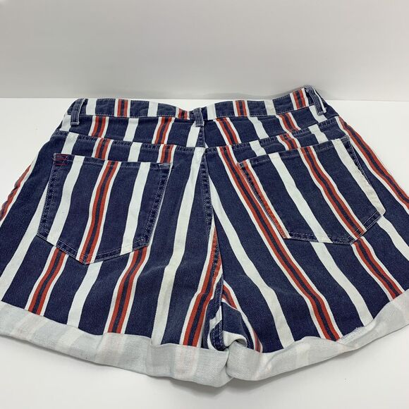 Urban Outfitters | BDG Womens Mom High Rise Cuffed Jean Shorts Stripe Size 30 - Picture 7 of 9
